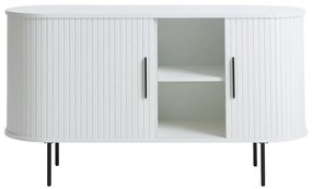 Fehér komód tolóajtóval 120x76x45 cm Nola – Unique Furniture