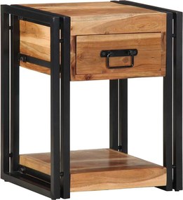 vidaXL Éjjeliszekrény fiókkal 2 pcs Barna 40 x 35 x 50 cm tömör akácfa