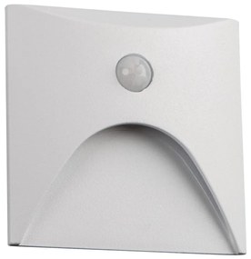 Kanlux 39141 - LED lépcsőlámpa mozgásérzékelővel EXIN 2,5W/230V 4000K IP65 fehér szögletes