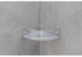 WENKO 22686100-Sarokpolc VACUUM-LOC QUADRO ED 28x19,5 cm ezüst/átlátszó