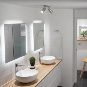 Brilagi - Fürdőszobai spotlámpa SELE 2xGU10/30W/230V IP44 ezüst