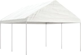 vidaXL fehér polietilén pavilon tetővel 4,46 x 4,08 x 3,22 m