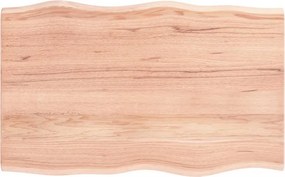 vidaXL világosbarna asztallap 80x50x2 cm kezelt tömör tölgyfa