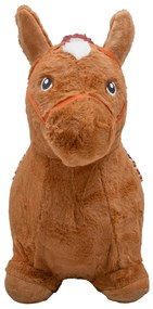 Plüss felfújható ugráló ló hangokkal Baby Mix barna