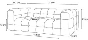 Sötétkék kanapé 232 cm Cloud – Bobochic Paris