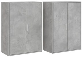 2 db betonszürke szerelt fa tálalószekrény 60 x 31 x 84 cm