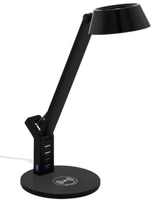 Eglo 99832 Banderalo asztali lámpa, íróasztali lámpa, állítható, vezeték nélküli QI töltővel, fekete, 700 lm, 3000K-6300K szabályozható, beépített LED, 4,8W, IP20