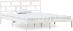 vidaXL fehér tömör fa ágykeret 120 x 190 cm (Small Double)