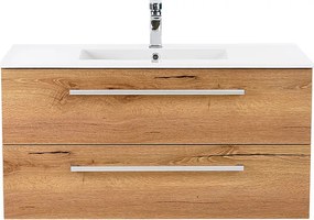 Vario Clam 100 alsó szekrény mosdóval tölgy-tölgy