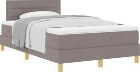 vidaXL Boxrugós ágy matracmal fejtámlával Tópszínű 120 x 190 cm szövet