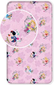 Disney Hercegnők Royal gumis lepedő 90x200 cm