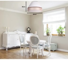 Duolla - Mennyezeti lámpa AVIGNON 3xE27/15W/230V á. 60 cm fehér/bézs