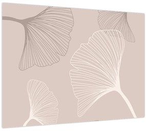 Kép - Bézs színű levelek N⁰6 (70x50 cm)