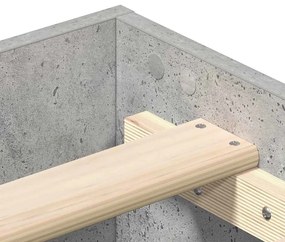 betonszürke szerelt fa ágykeret matrac nélkül 160x200 cm