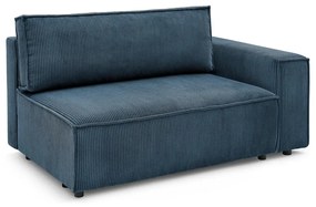 Sötétkék kordbársony kanapé modul (jobb oldali) Nihad modular – Bobochic Paris