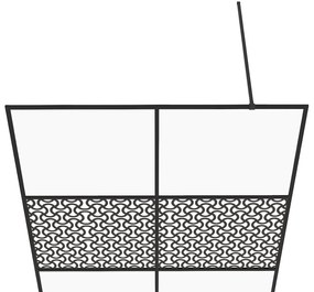 Fekete zuhanyfal átlátszó ESG üveggel 140 x 195 cm