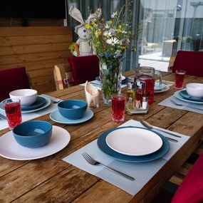 Ezüstszínű rozsdamentes acél evőeszköz készlet 24 db-os Mirror – Orion