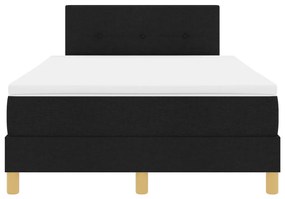 Boxspring Ágy Mattal és LED Fekete 120x200 cm Szövet
