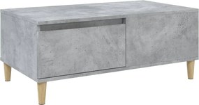 vidaXL betonszürke szerelt fa dohányzóasztal 90x50x36,5 cm