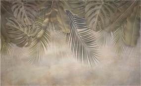 Fotótapéta Flizelin Fal a Hálószobába Trópusi levelek 416x254 Ragasztó