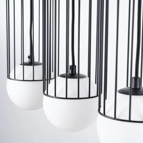 Sollux SL.1334 - Csillár zsinóron BRINA 3xG9/8W/230V fekete