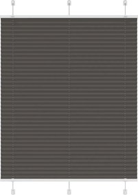 vidaXL pliszírozott redőny fekete 105x150 cm szövetszélesség 104,4 cm