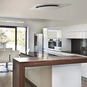 Klarstein Secret Service, mennyezeti páraelszívó, 220 W, érintőképernyős, üveg, LED