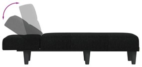 fekete szövetdívány