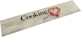 vidaXL cooking feliratos mosható bársony konyhaszőnyeg 60 x 300 cm