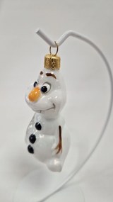 Karácsonyfadísz üvegből Olaf a Jégvarázsból