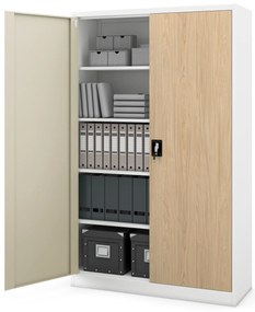 JAN II cabinet white RAL9003 sonoma oak H1850*W1150*D400