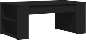 vidaXL fekete szerelt fa dohányzóasztal 102 x 55 x 42 cm