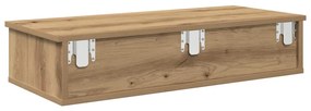 Falipolc fiókokkal artisian tölgy 80x31x17 cm műszaki fa