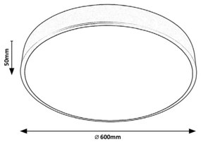Rabalux 3317 - TESIA LED dimmelhető mennyezeti lámpatest LED/60W/230V 60 cm + távirányító