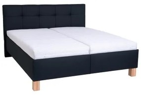 MARIA kárpitozott ágy matraccal és ágyneműtartóval, 180x200 cm, antracit