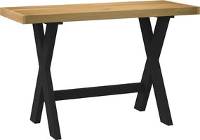 vidaXL íróasztal NOAIN X alakú lábak 120x50x75 cm tömör fa fenyőfa