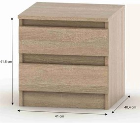 HANY NEW 002 éjjeliszekrény, sonoma tölgy