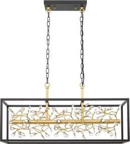 ZUMA LINE P0578-06C-P7TF SPRING Kristály Függesztett Lámpa Fekete, Arany G9 IP20