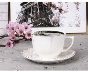 Porcelán 6 személyes csésze szett díszdobozban Karin