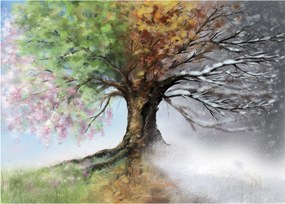 Kép - Négy évszak fája (üvegen) (70x50 cm)