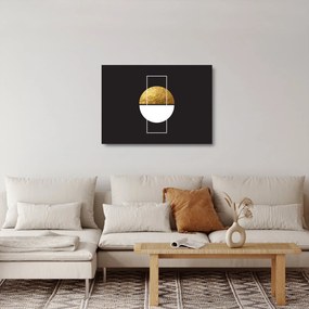 Üveg kép - Absztrakció arany és fekete N⁰1 (70x50 cm)