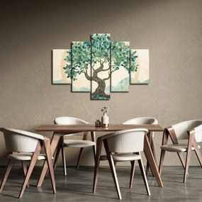 Kép – Elegáns mozaik fával (150x105 cm)