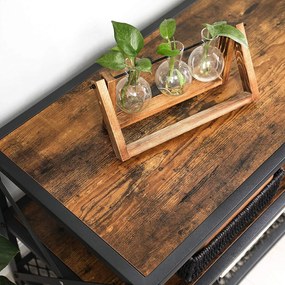 TV állvány, TV szekrény polcokkal 140 x 39 x 52 cm rusztikus barna