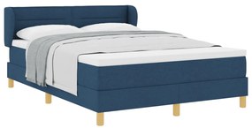 Kék Boxspring Ágy Matrac Készlettel – 140x200 cm Szövet