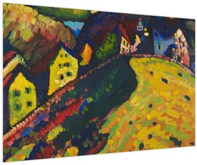 Kép - Vasily Kandinsky, Houses at Murnau, reprodukciók (90x60 cm)