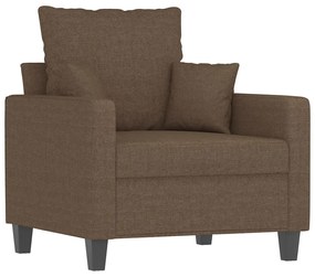 vidaXL barna szövet kanapéfotel lábtartóval 60 cm