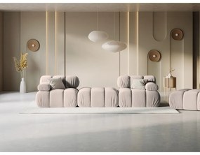 Világosbarna bársony moduláris sarokkanapé (variálható) Bellis – Micadoni