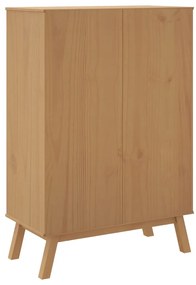 OLDEN szürke és barna tömör fenyőfa tálalószekrény 85x43x125 cm