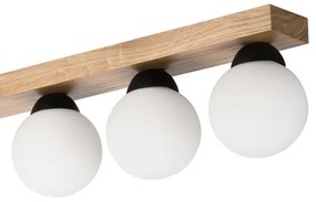 Felületre szerelhető csillár MATTE 2xE27/15W/230V + 3xG9/5W/230V fekete/tölgy