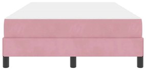 Boxspring ágy matraccal Rózsaszín 120 x 190 cm Bársony